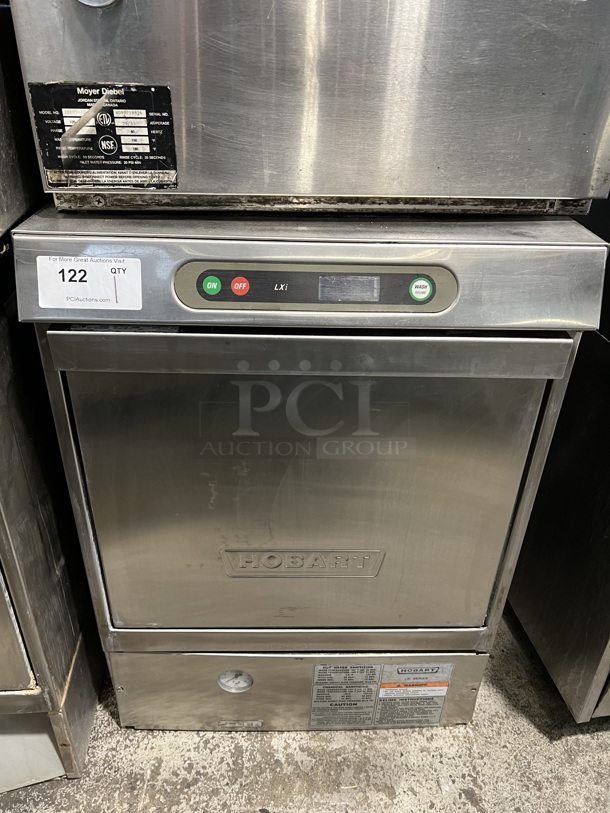 Hobart LXIH Stainless Steel Commercial Hi Temp High Temperature Undercounter Dishwasher. 120-208/230 Volts, 1 Phase. 24x25x34