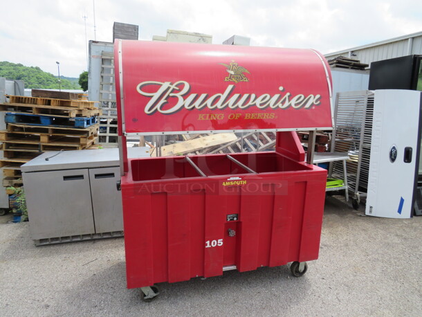 One AWESOME IRP Portable Budweiser Beverage Kiosk. Model# IRP-2043. 60X30X74