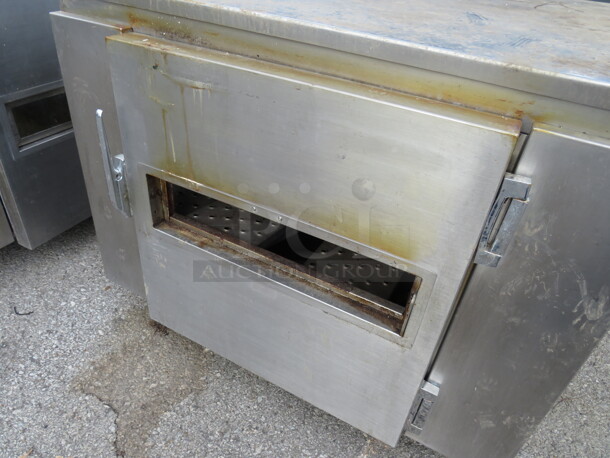 Double Stack Lincoln Impinger Conveyor Pizza Oven On Casters. Unable To Test. Model#1452. 120/208 Volt. 3 Phase. 2XBID. 2 Pizza Ovens Makes 1 Unit!!!  - Image 3 of 6