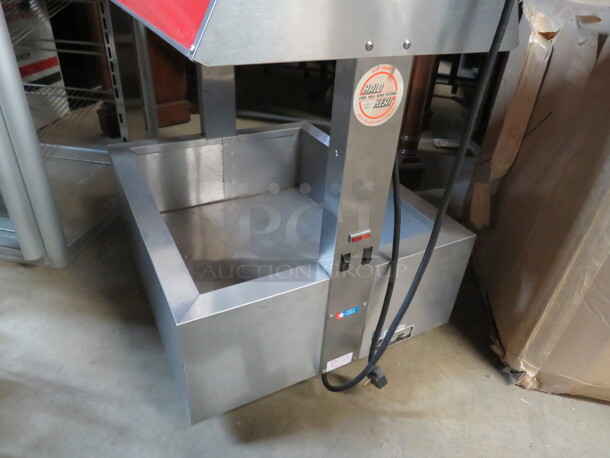 One Stainless Steel 2 Bulb Popcorn Warmer Merchandiser. 1000Watt. Model# 1000PC. 125 Volt. 24.5X20.5X32 - Image 3 of 3