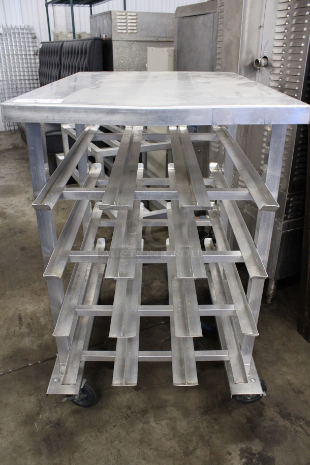 Metal Commercial Transport Rack on Commercial Casters. 25.5x35.5x42
