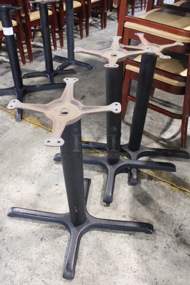 3 Black Metal Table Bases. 21x31x28. 3 Times Your Bid! - Image 3 of 5