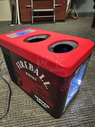 One WORKING Fireball Refrigerated Dual Bottle Holder. 