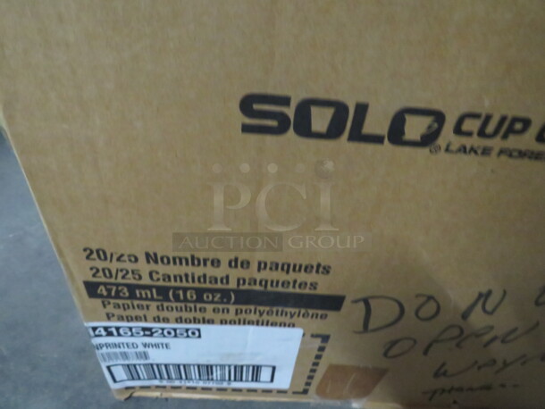 One Box Of solo 16oz Cups. 