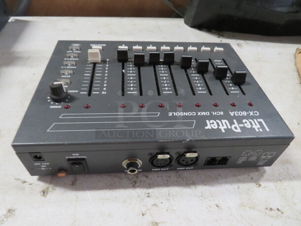 One Lite Puter 8 Channel DMX Console.  #CX-803A. - Image 1 of 1