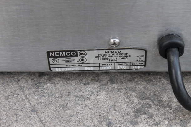 Nemco 6120-SUB Stainless Steel Commercial Countertop 2 Well Food Warmer. 120 Volts, 1 Phase. Tested and Working! - Image 4 of 5