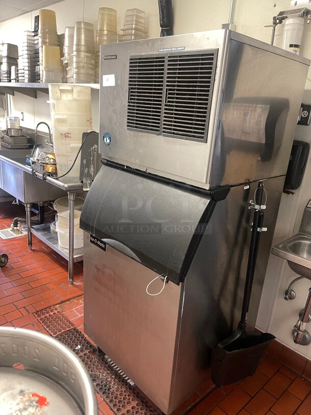 Working! Hoshizaki KML-351-MAH 400 Lb per Day Commercial Ice Machine Maker With Ice Bin 115 Volt NSF Tested and Working! - Image 4 of 10