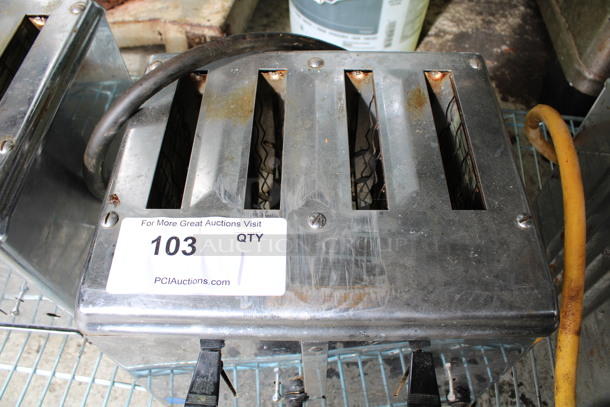 Stainless Steel Commercial Countertop 4 Slot Toaster. 11.5x11.5x9 - Image 2 of 4