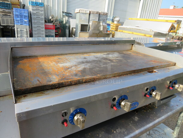 One WORKING 4 Foot Natural Gas Globe Griddle. 48X29X16 - Image 3 of 3