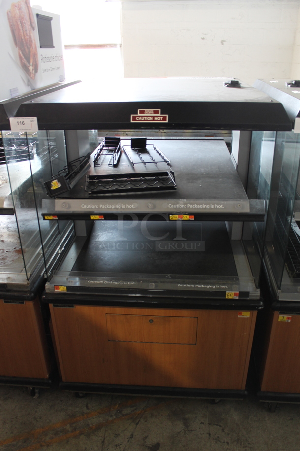 Custom Deli's Inc Metal Commercial 2 Tier Warming Display Case on Commercial Casters. 120-208 Volts, 1 Phase. - Image 1 of 3