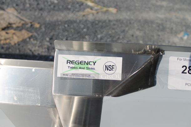BRAND NEW SCRATCH AND DENT! Regency 600S31824218 Stainless Steel Commercial 3 Bay Sink w/ Dual Drain Boards. No Legs. Bays 18x24. Drain Boards 22.5x25.5 - Image 8 of 8