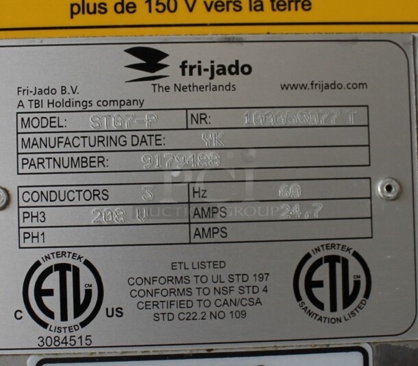 2 Fri-jado STG7-P Stainless Steel Commercial Electric Powered Rotisserie Ovens. 208 Volts, 3 Phase. 2 Times Your Bid! - Image 6 of 7