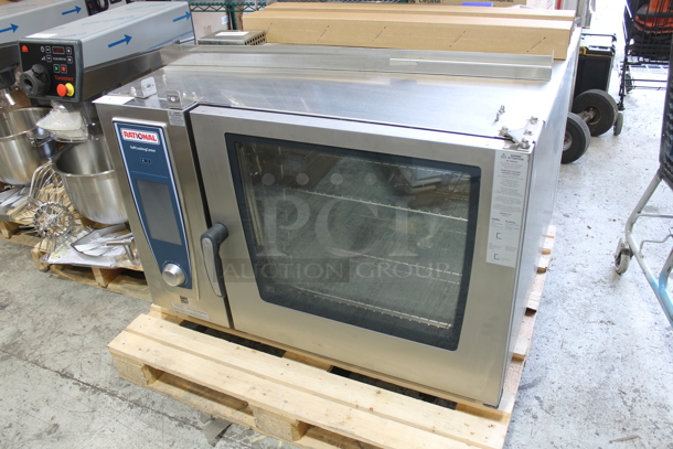 BRAND NEW! 2019 Rational SCC WE 62 Stainless Steel Commercial Electric Powered SelfCooking Center Combi Convection Oven. 208 Volts, 3 Phase.  - Image 2 of 6