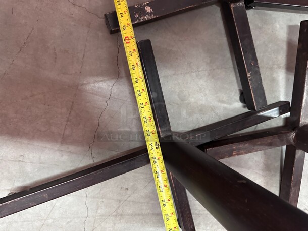 Clean! Cross Cast Iron And Steel Black Commercial Table Base - Image 6 of 8