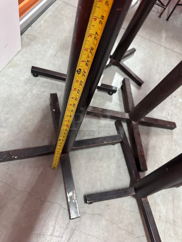 Clean! Cross Cast Iron And Steel Black Commercial Table Base - Image 7 of 8