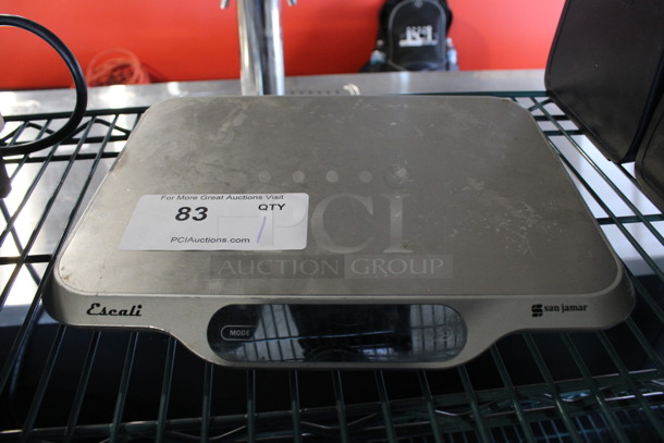 San Jamar Escali Model SCDGSL33 Countertop Food Portioning Scale. 12x1x10. Tested and Working!
