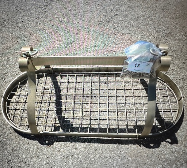 One Stainless Steel Hanging Pot/Utensil Rack With Hangers. 42X18X16 - Image 1 of 2