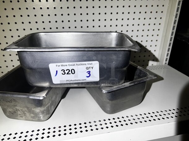 Mixed Lot, Stainless Shallow Drop In Pans, No Lids QTY 3. Your Bid X 3 - Image 2 of 2
