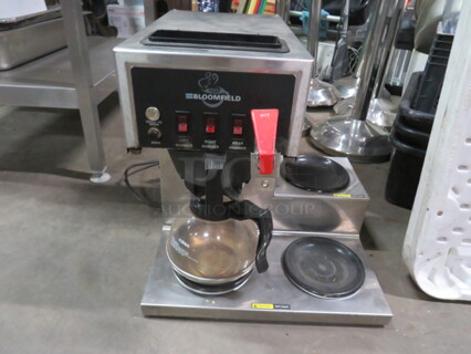 One Bloomfield Coffee Brewer With Filter Basket, Pot, And 2 Warmers. Model#8572. 1800 Watt. 120 Volt. $899.00. 