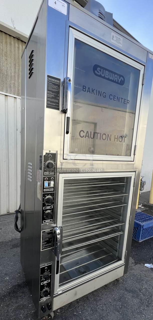 Nu-Vu OP-2RFM Oven/Proofer, fully tested, 9 Rack Positions in Proofer, 6 Rack Potions in Oven, proofer adjustable to 250°F, 10 humidity settings, oven adjustable to 550°, 60-minute oven timer, casters, 120/208/60/3. Tested and Working! - Image 4 of 7