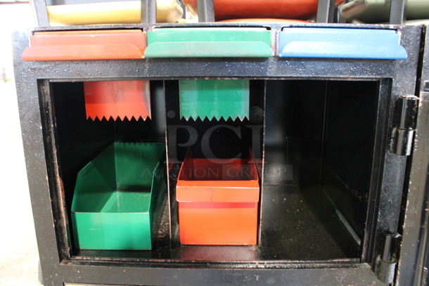 Corporate Safe Specialists Black Metal 2 Compartment Safe. Comes w/ 2 Combinations - Cannot Verify That The Combinations Are Accurate. 20x16x28 - Image 6 of 7
