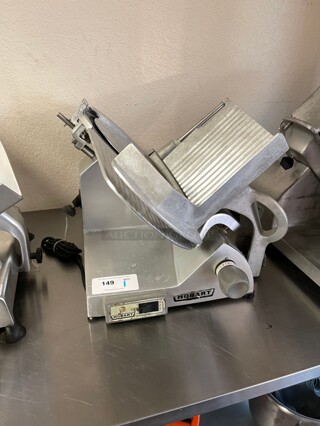 Working! Hobart EDGE Commercial Manual Meat Slicer w/ 14" Blade, Belt Driven, Aluminum, 1/3 hp NSF 115 Volt Tested and Working!