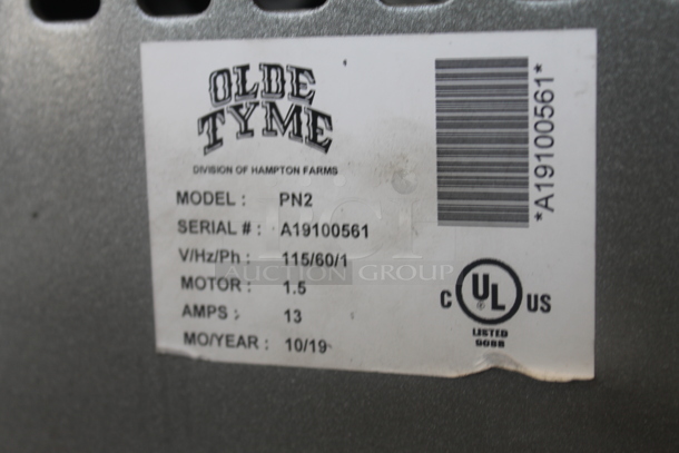 2019 Olde Tyme PN2 Stainless Steel Commercial Countertop Nut Grinder Base. 115 Volts, 1 Phase. Tested and Working! - Image 4 of 4