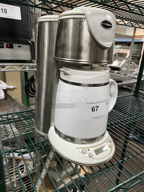 Saeco XXCX Venus 8-Cup Programmable Drip Coffee Maker White Commercial Grade Drip Coffee Maker Tested & Working  - Image 2 of 4