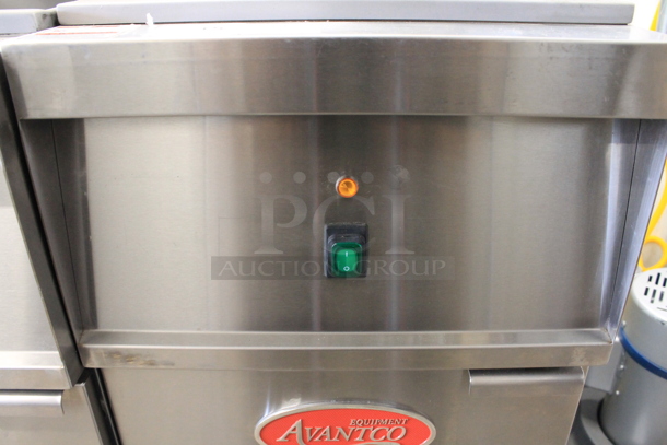 BRAND NEW SCRATCH AND DENT! 2022 Avantco 177EF40B Stainless Steel Commercial Floor Style Electric Powered Deep Fat Fryer w/ 2 Metal Fry Baskets. Stock Picture Used For Gallery Picture. 208 Volts, 1 Phase. Unit Has Only Been Used a Few Times! Tested and Working! - Image 3 of 9