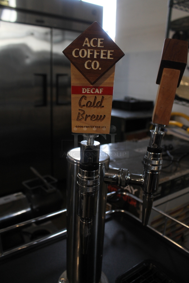 EdgeStar BR3001BL Metal Direct Draw Kegerator w/ Beer Tower, 2 Handles and Nitrogen Tank. 115 Volts, 1 Phase. Tested and Working! - Image 3 of 6