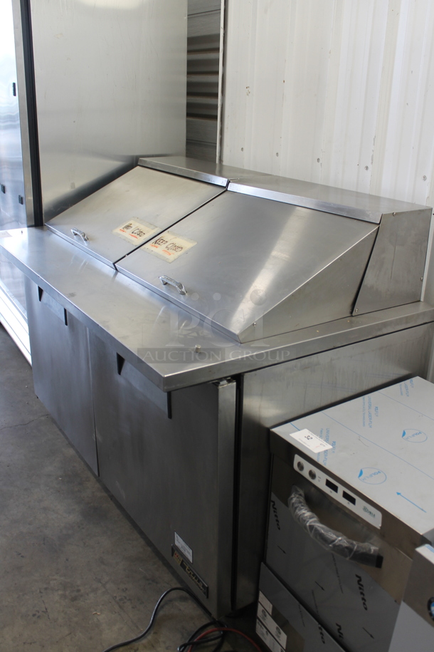 2013 True TSSU-60-24M-B-ST Stainless Steel Commercial Sandwich Salad Prep Table Mega Top on Commercial Casters. 115 Volts, 1 Phase. Tested and Working! - Image 1 of 7