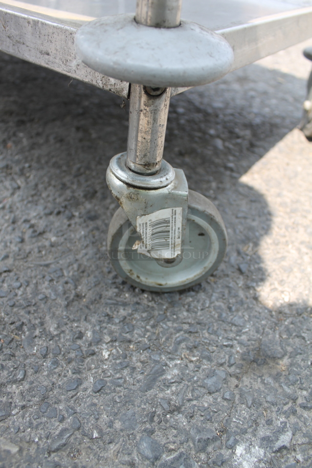 Commercial Stainless Steel Service Cart With 3 Shelves On Commercial Casters. - Image 5 of 8