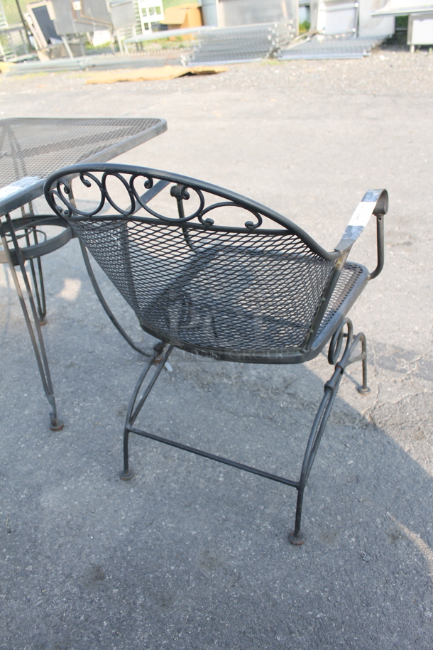 2 Items Including Outdoor Square Lattice Table And Outdoor Lattice Chair With Rounded Back And Top Detail. 2 Times Your Bid! Chair: 22.5X21X33.5 - Image 7 of 7