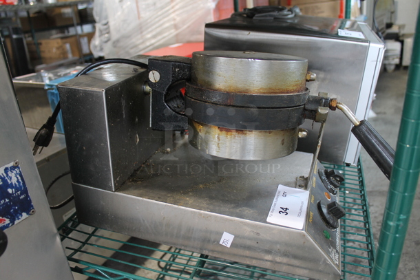 Carnival King 382WBM13 Stainless Steel Commercial Countertop Waffle Cone Press. 120 Volts, 1 Phase. Tested and Working! - Image 5 of 8