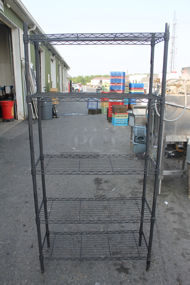 Open Utility Shelf With Metro Style Shelving on Steel Legs. BUYER MUST DISMANTLE. PCI CANNOT DISMANTLE FOR SHIPPING. PLEASE CONSIDER FREIGHT CHARGES.  - Image 1 of 5