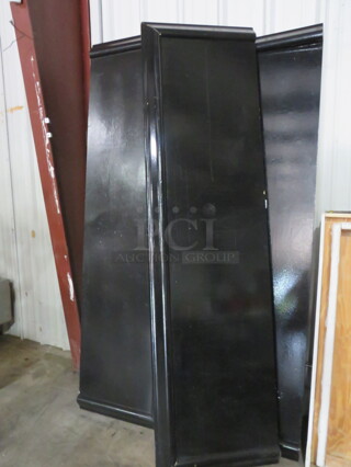 One Black Wooden Bar Top. 100X27