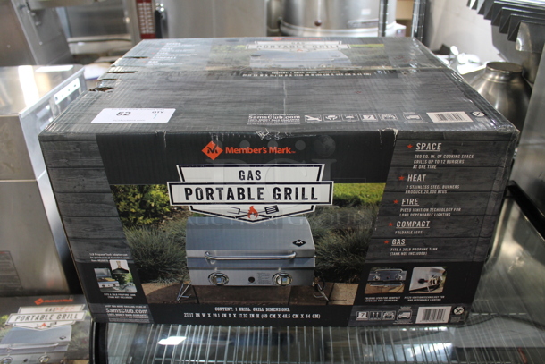 BRAND NEW IN BOX! Members Mark Stainless Steel Propane Gas Powered Portable Grill. - Image 1 of 7