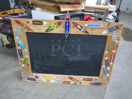 One Wooden Chalkboard/Menu Board.  46X33