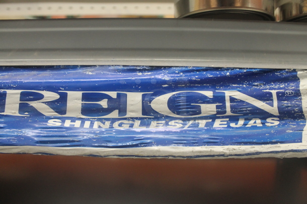 Gray Metal 7 Tier Shelving Unit w/ Contents Including Chemicals, Shingles and Epoxy Floor Coating. BUYER MUST REMOVE. - Image 3 of 7