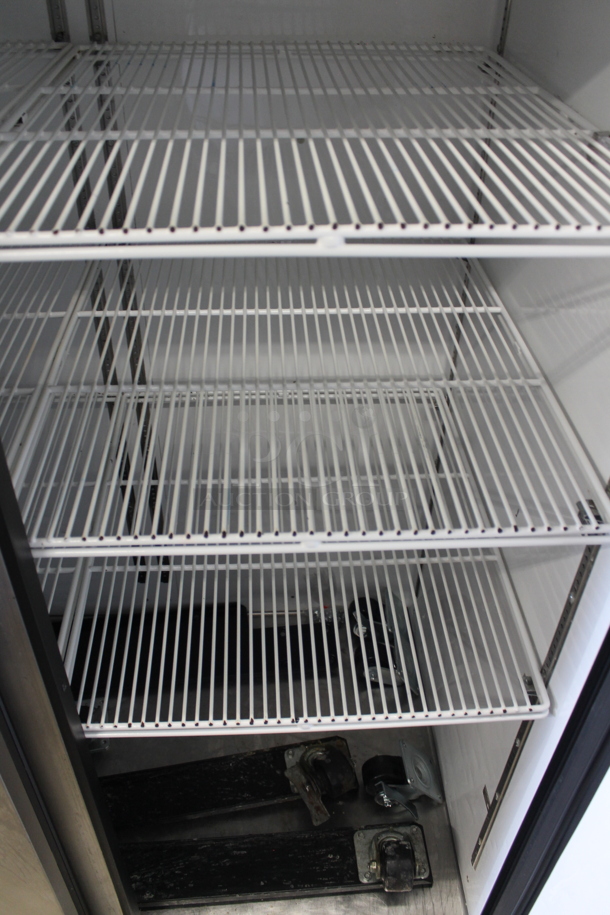 2013 True TG2R-2S ENERGY STAR Stainless Steel Commercial Two Door Reach In Cooler w/ Poly Coated Racks. Comes w/ Commercial Casters. 115 Volts, 1 Phase. Tested and Working! - Image 7 of 7