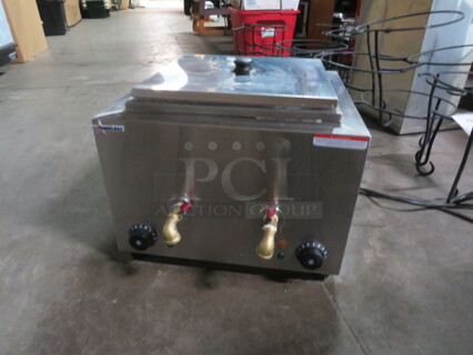One Omcan Table Top Pasta Cooker. Model# CE-CN-0004-A. 110 Volt. 18X18X19.
