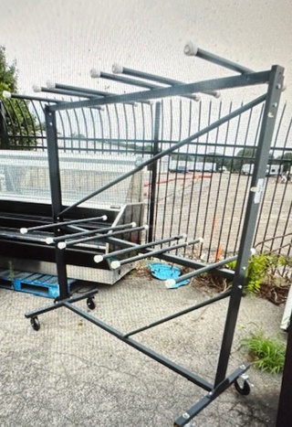One Folding Chair Transport On Casters. 66X36X70