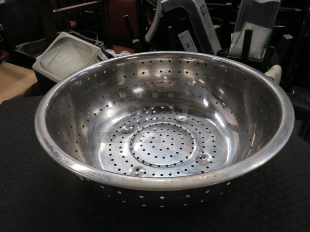 One 16 Inch Stainless Steel Colander. - Image 1 of 1