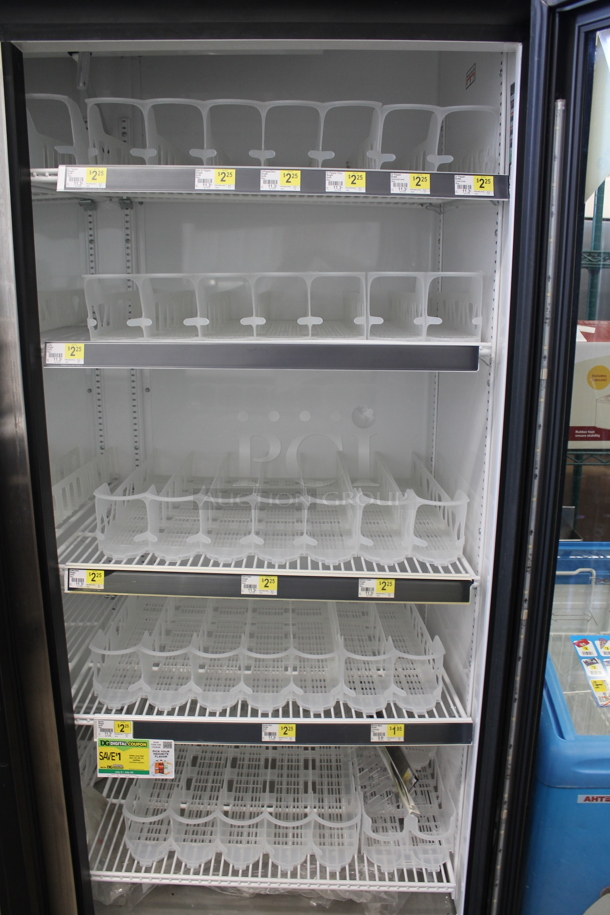 2016 True GDM-49-HC-TSL01 ENERGY STAR Metal Commercial 3 Door Reach In Cooler Merchandiser w/ Poly Coated Racks and Drink Sliders. 115 Volts, 1 Phase. Tested and Working! - Image 5 of 5