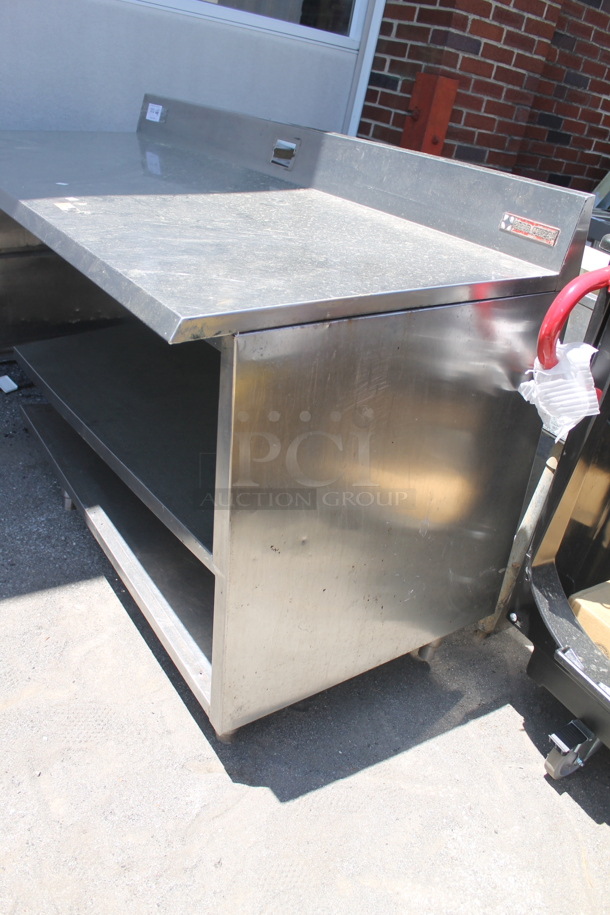 Star Metal Stainless Steel Table w/ Back Splash and 2 Under Shelves. - Image 6 of 6