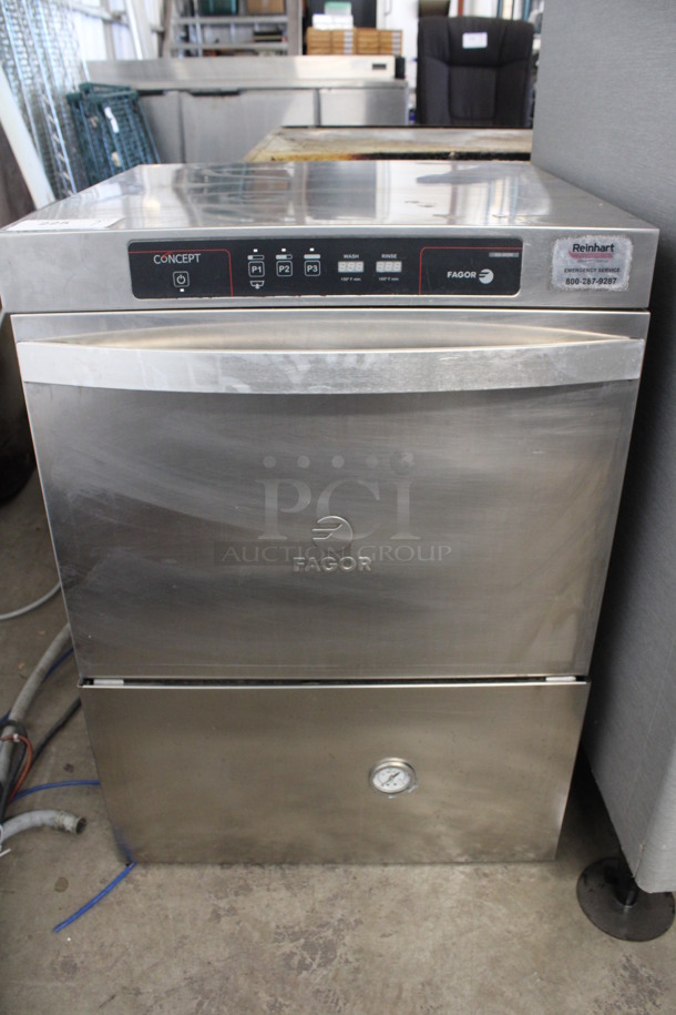 Fagor Model CO-502W B DD Stainless Steel Commercial Undercounter Dishwasher. 208-240 Volts, 1 Phase. 24x26x33