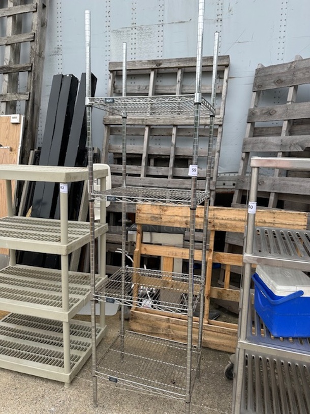 One Metro Shelf With 4 Shelves. 24X18X85 - Image 1 of 1