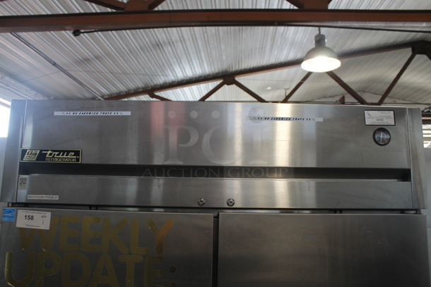 2014 True TG2R-2S ENERGY STAR Stainless Steel Commercial 2 Door Reach In Cooler w/ Poly Coated Racks on Commercial Casters. 115 Volts, 1 Phase. Tested and Working! - Image 2 of 10