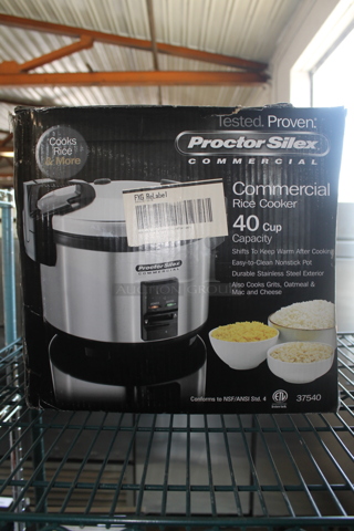 BRAND NEW IN BOX! Proctor Silex Stainless Steel Rice Cooker.