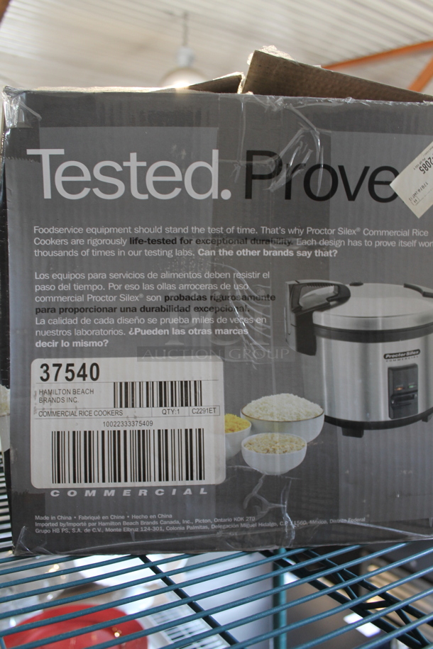 BRAND NEW IN BOX! Proctor Silex Stainless Steel Rice Cooker. - Image 2 of 4